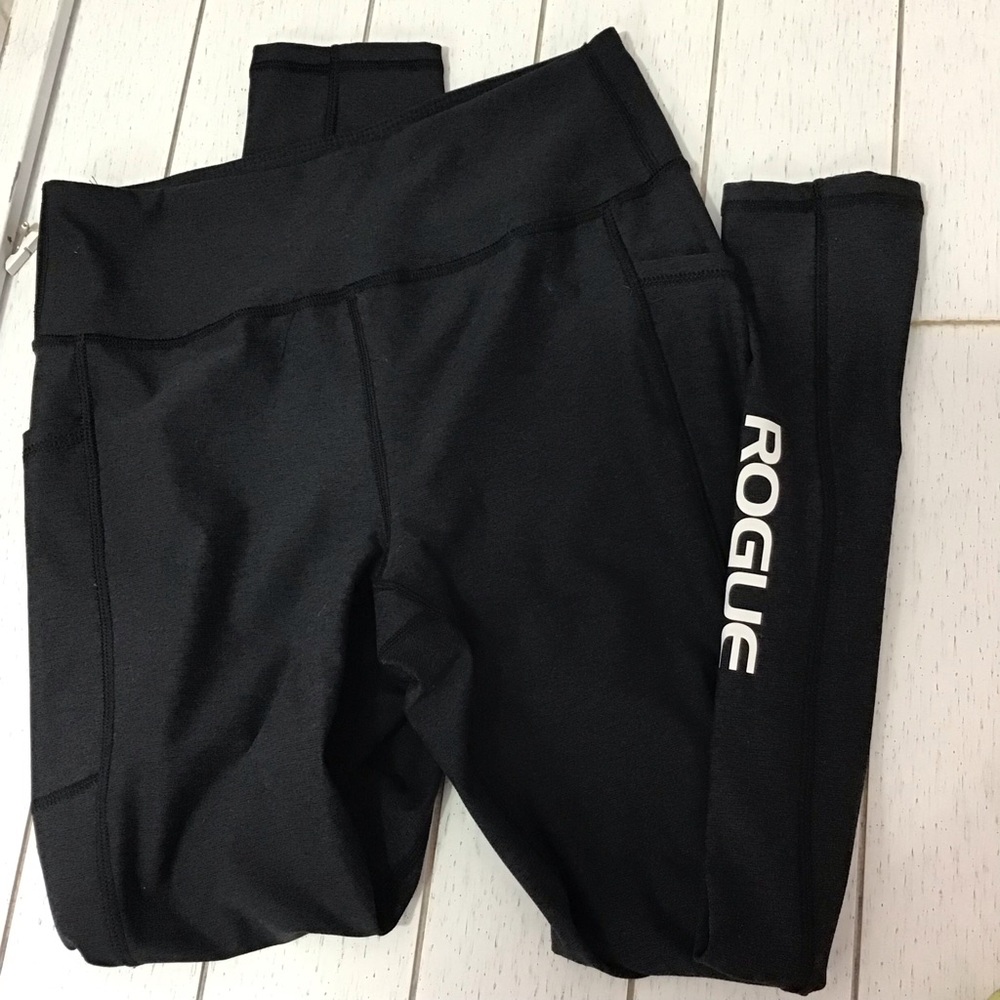 Rouge Fitness black long  athletic pants with side pockets